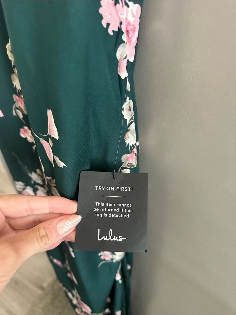 NWT Lulus Irresistible Poise Green Floral Satin Slip Maxi Dress Size M - Picture 5 of 7